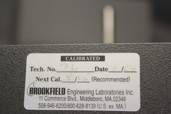 BROOKFIELD PROGRAMMABLE RHEOMETER WITH BASE UNIT DV-III+