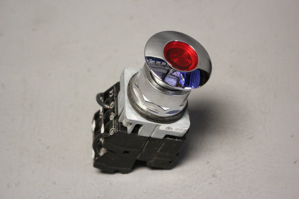 UNUSED SIEMENS ILLUMINATED CHROME PUSHBUTTON 52PP3G2U
