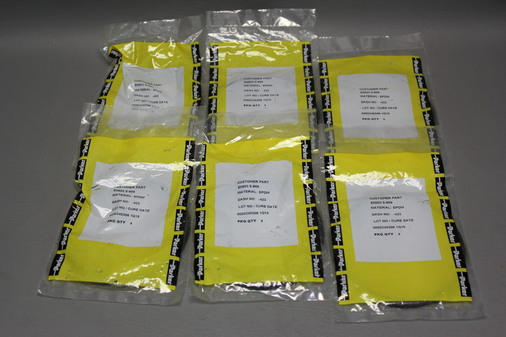LOT OF 6 NEW PARKER EPDM O-RINGS  E0603 5-989