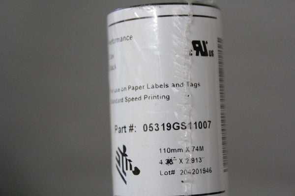 8 NEW ZEBRA WAX RIBBON 05319GS11007 4.33" x 2.913"