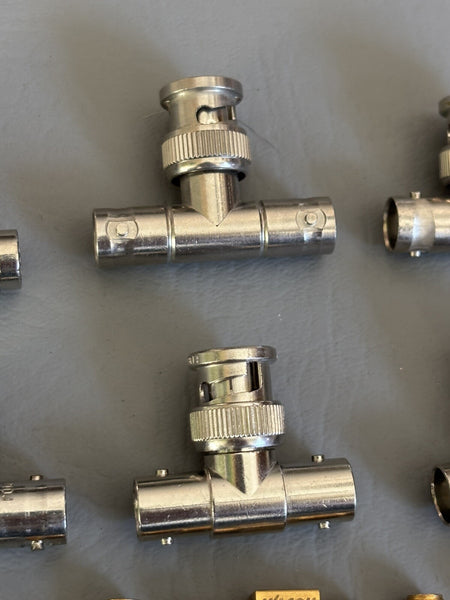 LOT OF 11- POMONA, Y & R, KEYSIGHT TECH 3284 BNC TEE ADAPTER COAXIAL ETC.