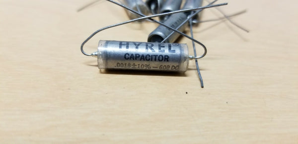 10 Unused Sprague PIO Capacitors .0018 600VDC Tube Amp