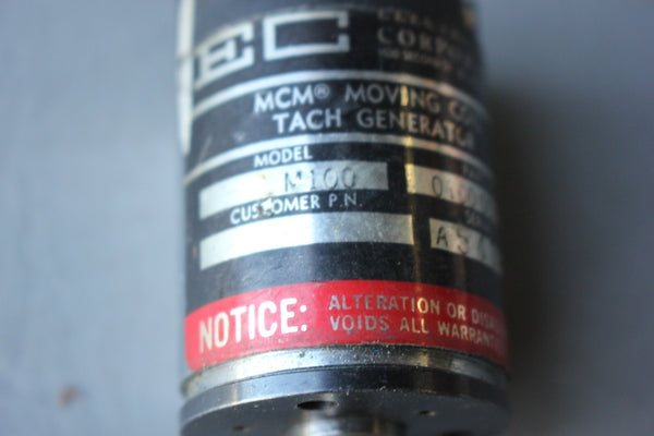 ELECTRO-CRAFT MCM® MOVING COIL TACH GENERATOR M100 0100-00-017