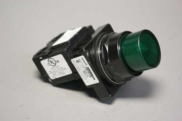 SIEMENS BLACKMAX ILLUMINATED GREEN PILOT LIGHT 52BL4D3XB