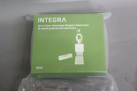 50 NEW INTEGRA 25 ML STERILE POLYSTYRENE REAGENT RESERVOIRS 4312
