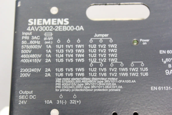 SIEMENS POWER SUPPLY  4AV3002-2EB00-0A