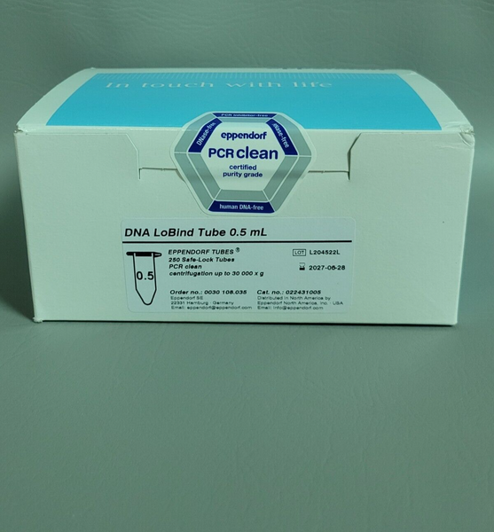 SEALED 250 EPPENDORF LoBind TUBES 0.5 ML SAFE LOCK PCR CLEAN 0030108035