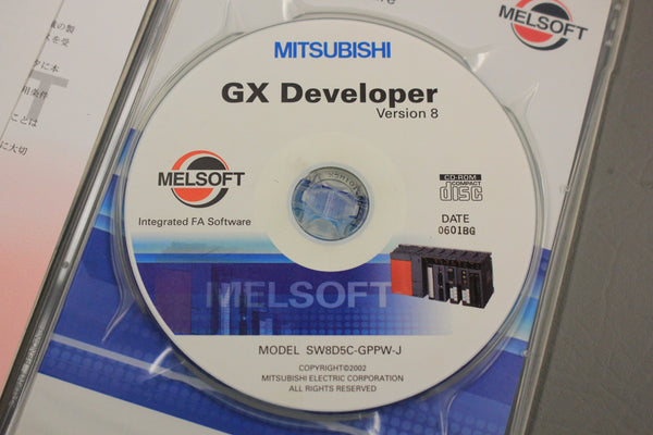MITSUBISHI SW8D5C-GPPW-J GX DEVELOPER VERSION 8 SOFTWARE