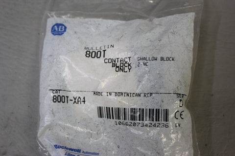 NEW ALLEN BRADLEY CONTACT BLOCK 800T-XA4 SER. D