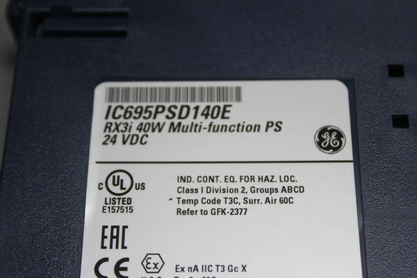 GE RX3i PLC POWER SUPPLY WITH CPU ENERGY PACK IC695PSD140E & IC695ACC400CA-AA
