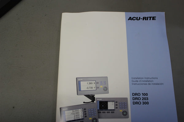 New ACU-RITE/HEIDENHAIN DIGITAL READOUT DRO 102 2X