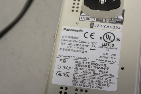 PANASONIC 3 CCD CONVERTIBLE CAMERA W/ FUJINON TV LENS AW-E860 (AW-E860NY01) W/PS