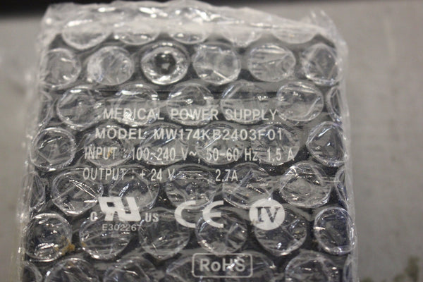 SL POWER MEDICAL POWER SUPPLY MW174KB2403F01 100-240V