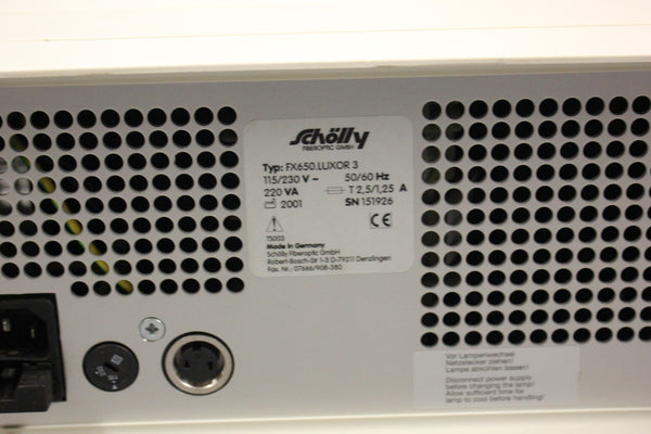 ABLESTIK SCHOLLY CURING FIBER OPTIC LIGHT SOURCE  FX650.LUXOR 3 151926