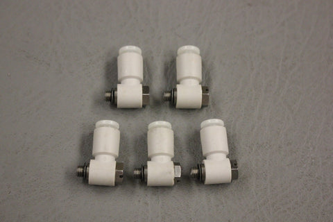 LOT OF 5 NEW SMC KGV04-M5 ONE TOUCH ELBOW FITTINGS