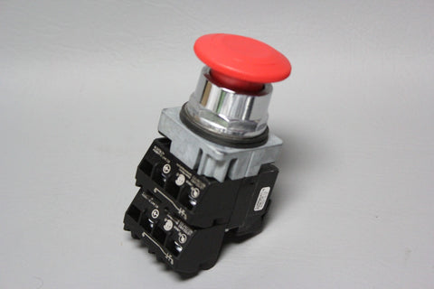 SIEMENS OIL TIGHT RED MUSHROOM HEAD PUSH BUTTON 52PR8EZ, 52AAFD2B AND 52BAJ