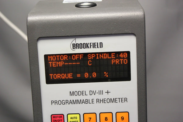 BROOKFIELD PROGRAMMABLE RHEOMETER WITH BASE UNIT DV-III+