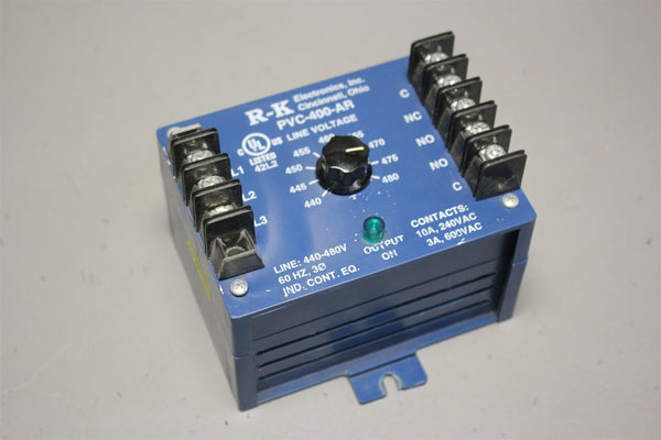 NEW R-K ELECTRONICS 3 PHASE VOLTAGE RELAY PVC-400-AR