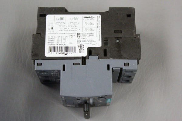 UNUSED SIEMENS MOTOR PROTECTION CIRCUIT BREAKER   3RV2011-1DA10