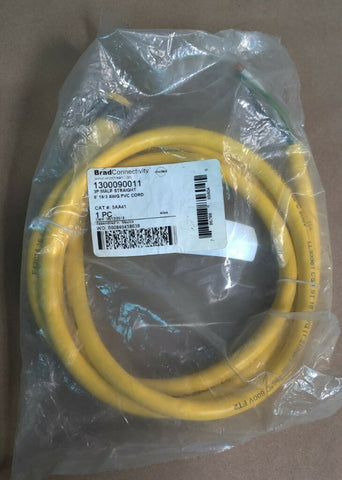 NEW Brad Connectivity 1300090011 3P Male Straight  pvc cord