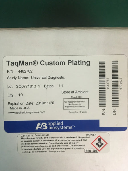 x10 Applied Biosystems Universal Diagnostic Taqman Custom Plating 4462782