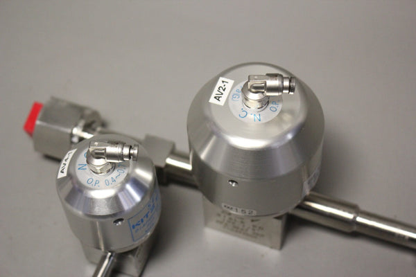 NEW SCV KITZ SCT DUAL 316 STAINLESS DIAPHRAGM VALVES PFA-SEAT 10K-1/4" 1/2"