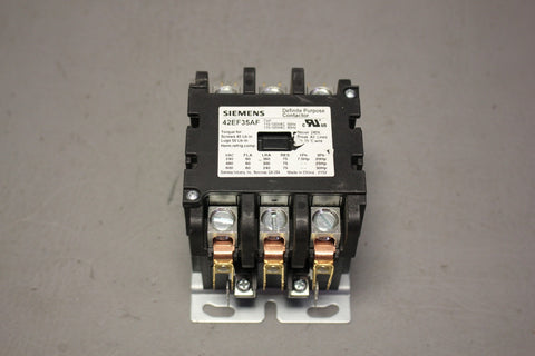 SIEMENS 42EF35AF DEFINITE PURPOSE CONTACTOR