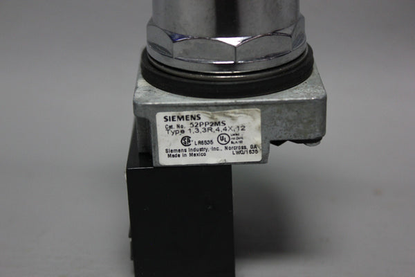 SIEMENS RED ILLUMINATED MUSHROOM HEAD PUSH PULL BUTTON 52PP2MS W/52AAIM3