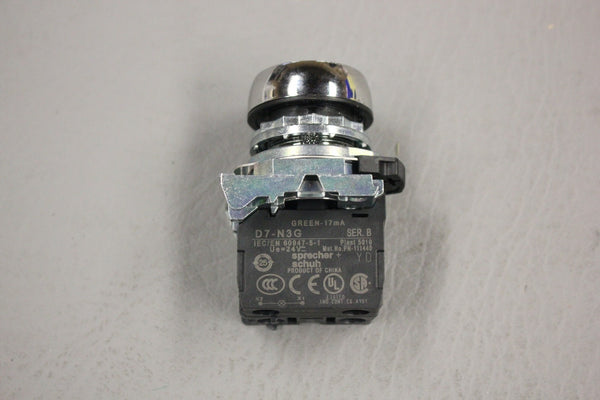 SPRECHER + SCHUH GREEN PUSH BUTTON SWITCH D7-X10 / D7-N36