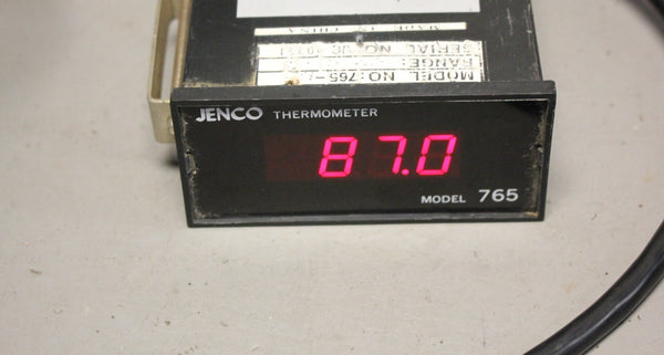 JENCO DIGITAL THERMOMETER PANEL METER MODEL 765