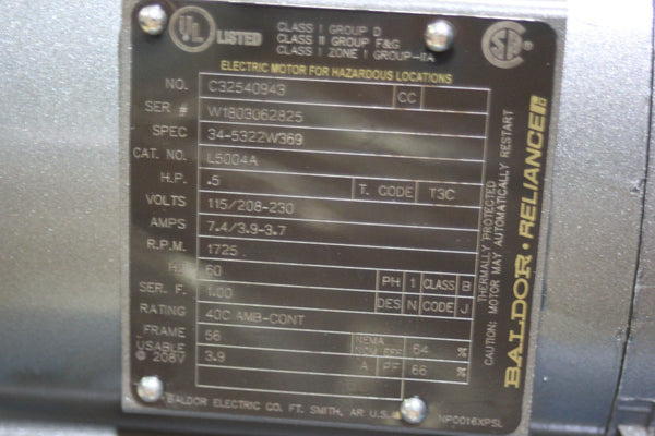 NEW TWIN CITY FAN & BLOWER VENTILATION SYSTEM WITH BALDOR MOTOR SAM 24