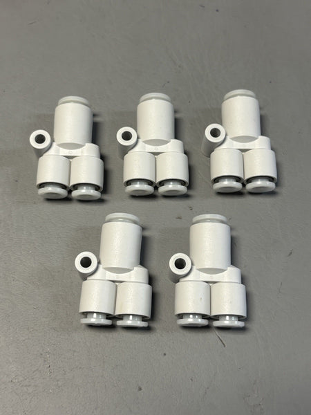 5- SMC KGU06-08 WYE REDUCER FITTING 8MM TO 6MM TUBE OD