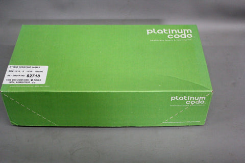 33,000 (22 ROLLS) NEW PLATINUM CODE XYLENE RESISTANT LABELS 15/16 x 15/16 82718