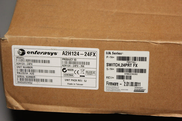 UNUSED ENTERASYS 24 PORT SWITCH A2H124-24FX
