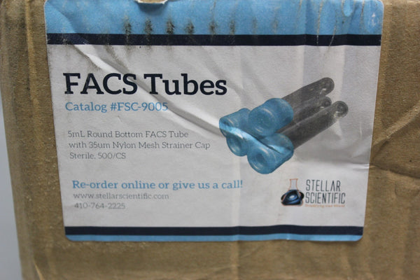 NEW BOX 500 STELLAR SCIENTIFIC 5mL FACS TUBES  FSC-9005