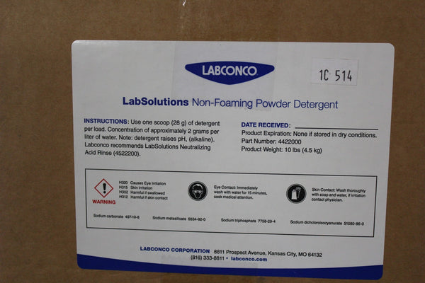 NEW 10LB BUCKET OF LABCONCO NON-FOAMING POWDER DETERGENT 4422000