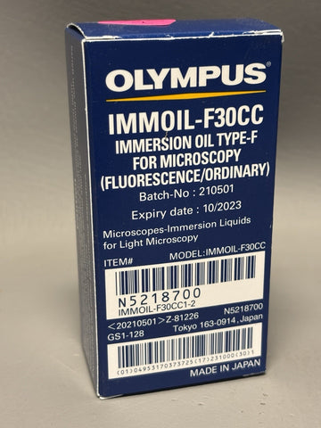 Olympus Microscope Immersion Oil F30CC EXPIRED 2023