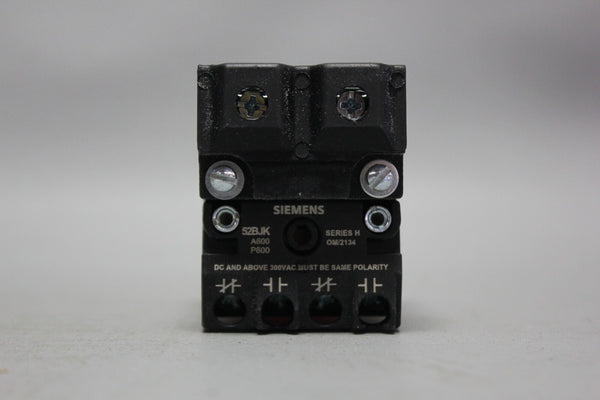 SIEMENS 52PP2GRAB RED MUSHROOM HEAD OIL-TIGHT PUSH BOTTON SWITCH W/52BJK, 52AATG