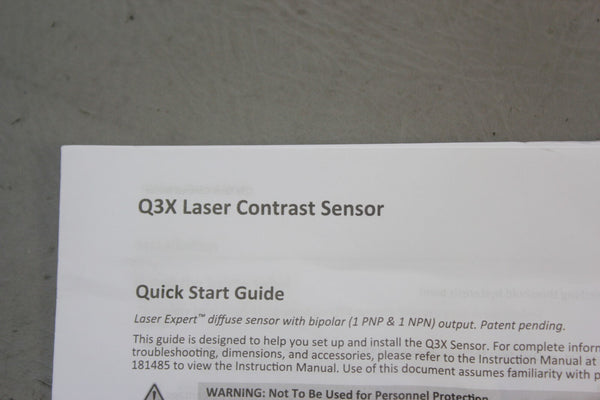 NEW BANNER LASER CONTRAST SENSOR Q3XTBLD-Q8
