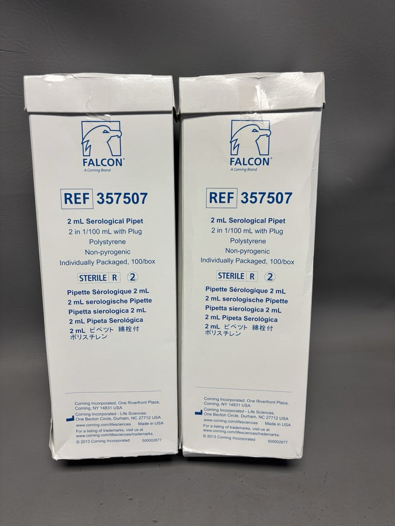 200- Falcon 2mL in 1/100 Sterile Polystyrene Serological Pipets 357507