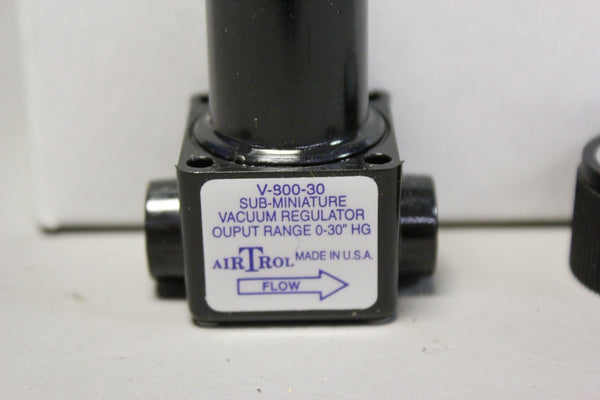 NEW AIR-TROL SUB-MINIATURE VACUUM REGULATOR V-800-30 OUTPUT RANGE: 0-30" HG