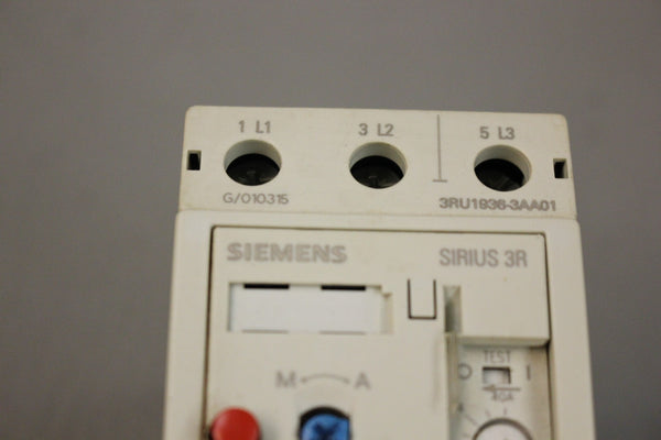SIEMENS SIRIUS 3RU1136-4FB0 THERMAL OVERLOAD RELAY