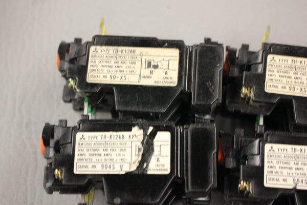 LOT OF 6 MITSUBISHI ELECTRIC THERMAL OVERLOAD RELAY TH-K12AB KP