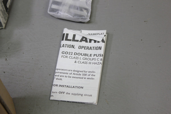 NEW KILLARK HAZARDOUS LOCATION DOUBLE PUSH BUTTON G022-GR12D