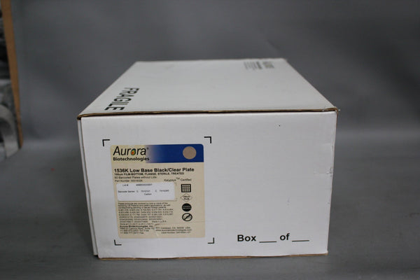 60 NEW AURORA BARCODED STERILE 100 um 1536K WELL ASSAY PLATE 00019326