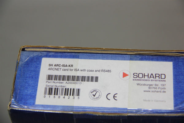 NEW SOHARD ARCNET ISA CARD SH ARC-ISA-KR A20040010 COAX RS45