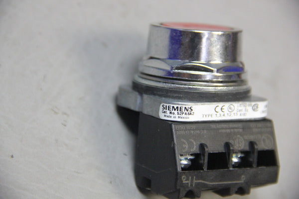 LOT OF 8 UNUSED SIEMENS FLUSH PUSHBUTTONS 52PA8A2