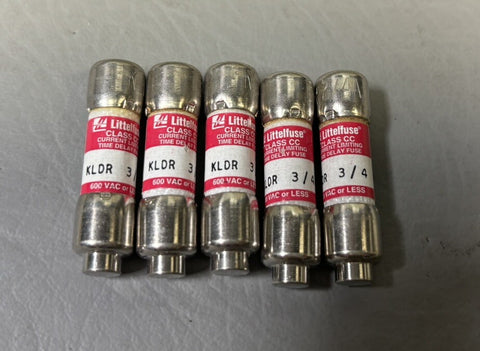 5- Littelfuse KLDR 3/4 600Vac Time Delay Fuse