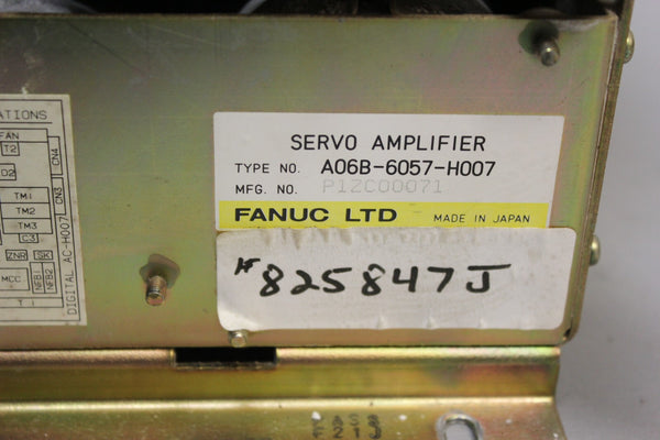 FANUC SERVO AMPLIFIER model A06B-6057-H007