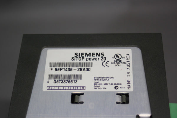 SIEMENS SITOP POWER 20 POWER SUPPLY 6EP1436-2BA00